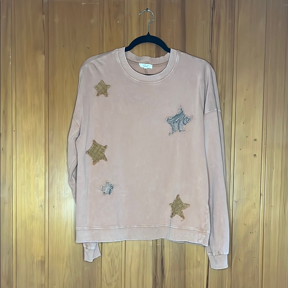 Easel Star Patterned Sweatshirt